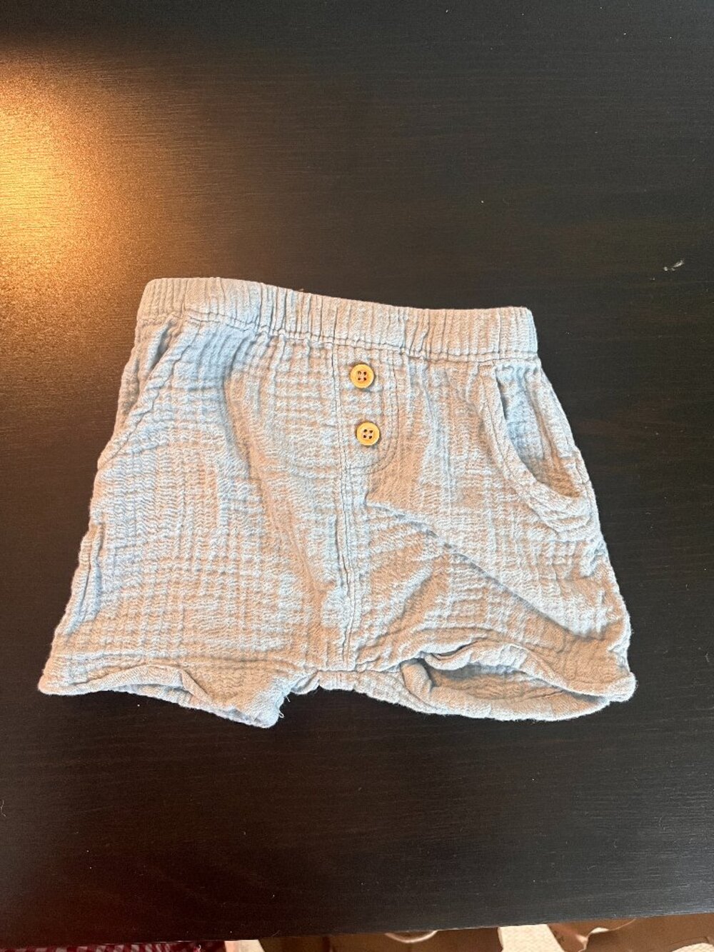 [$2 in a bundle] Carter's 9m light blue gauze shorts